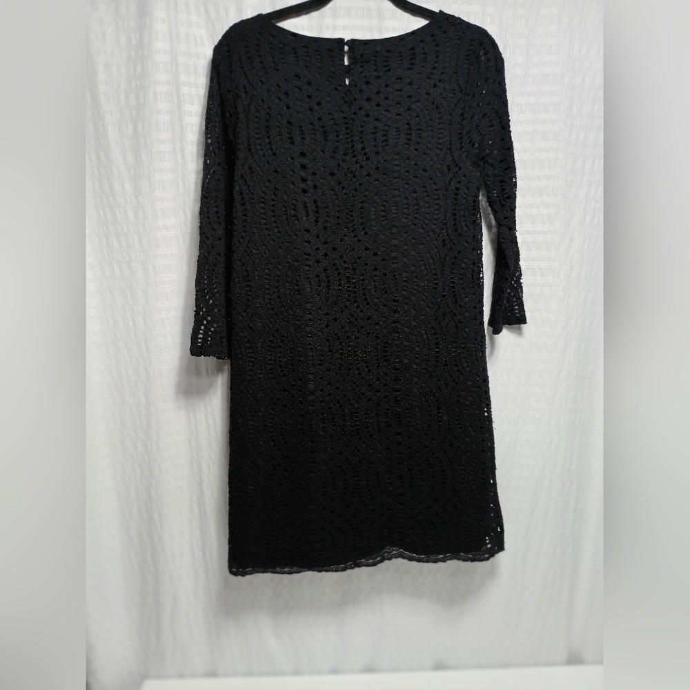 J.Crew Factory 3/4 Sleeve Lace Shift Dress. Size 10 - Picture 3 of 13